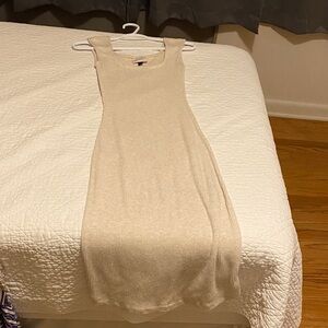 Universal Thread Beige Ribbed Sleeveless Knit Dress